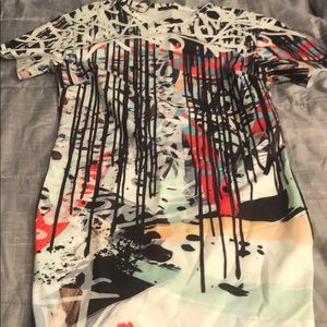 Graffiti mini dress